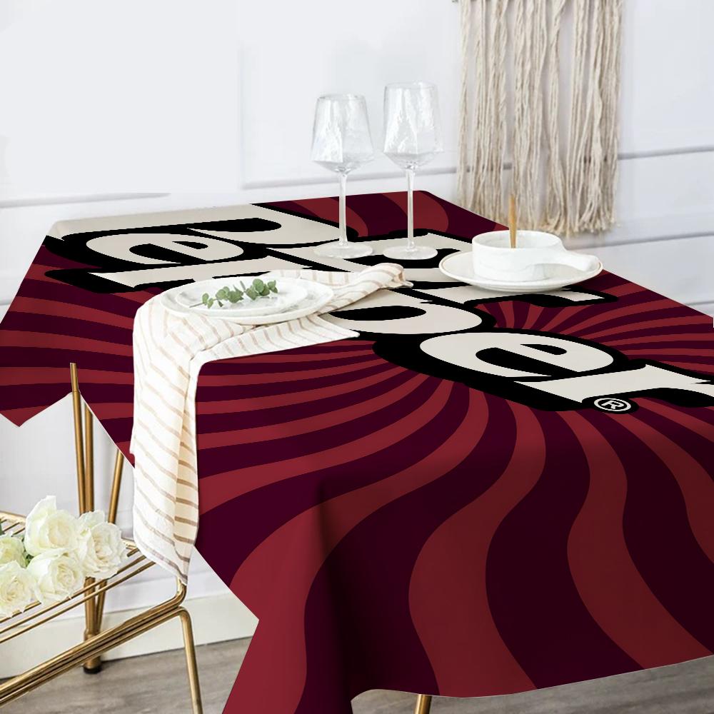 D-Dr Pepper Tafel Vlekbestendig Decoratief Wasbaar Polyester Tafelkleden Voor Eettafel Feesten En Bruiloft 150x200cm