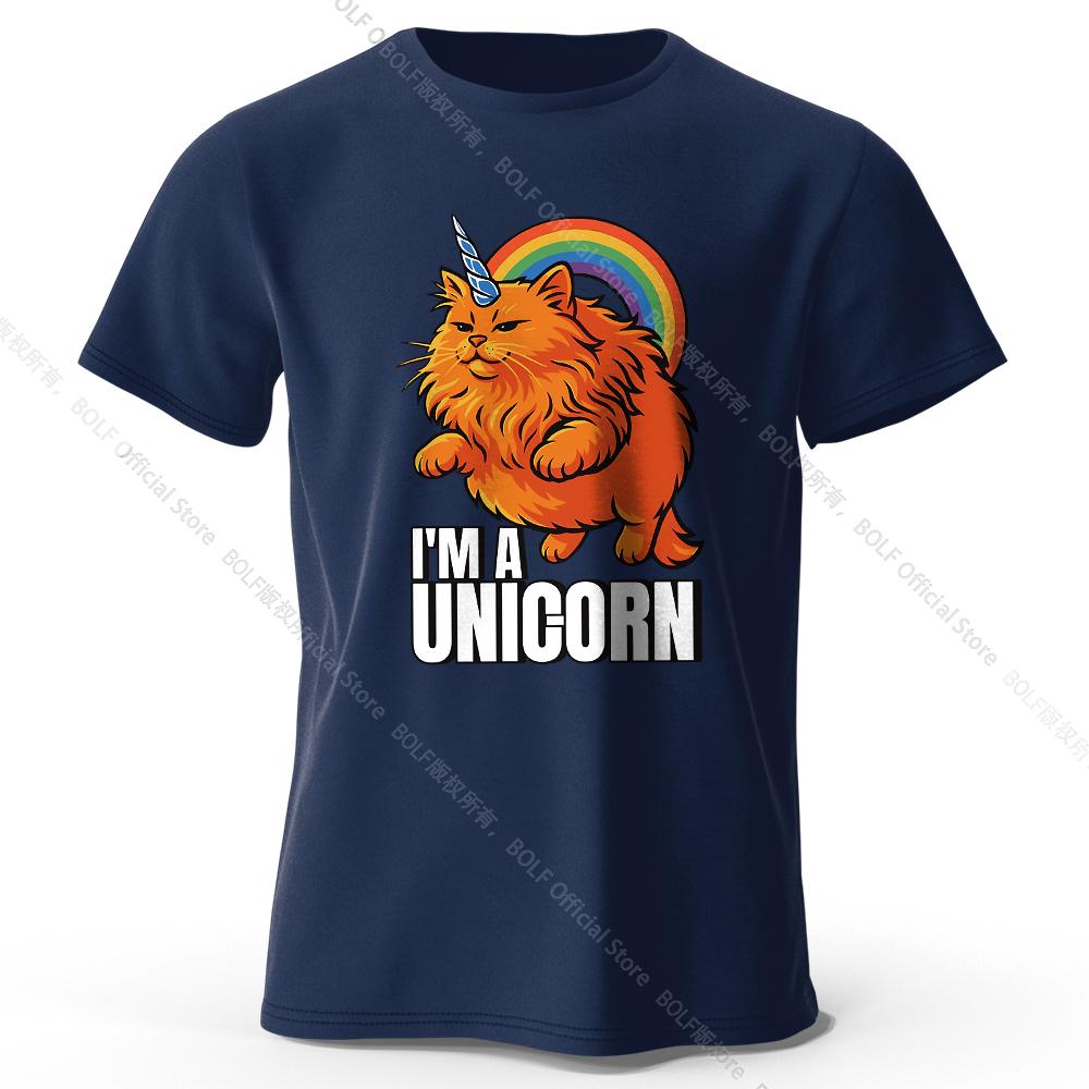 I'm A Unicorn Printed T-Shirt 100% Cotton Oversized Mythic Graphic Tees for Men Women Summer Tops Kawaii Streetwear