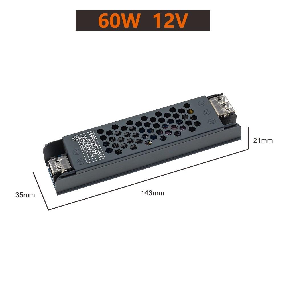 Upgrade Aluminium Alloy LED Driver Household 12V/24V Power Supply Portable Light Transformers for LED Light Strip
