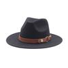 Deerskin Fleece Top Hat Retro Jazz Hat Men's and Women's Felt Hat European and American Woolen Hat Western Cowboy Hat