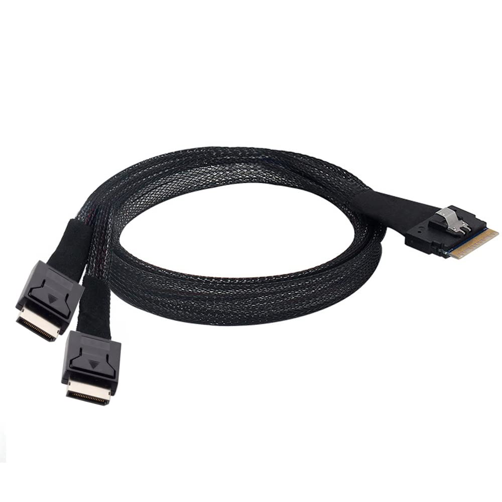 NFHK Ultraport Slimline SAS Slim 8i74pin To DualOculink Cable 50cm PCI-E 4.0 SFF-8654 SFF-8611 PCI-Express