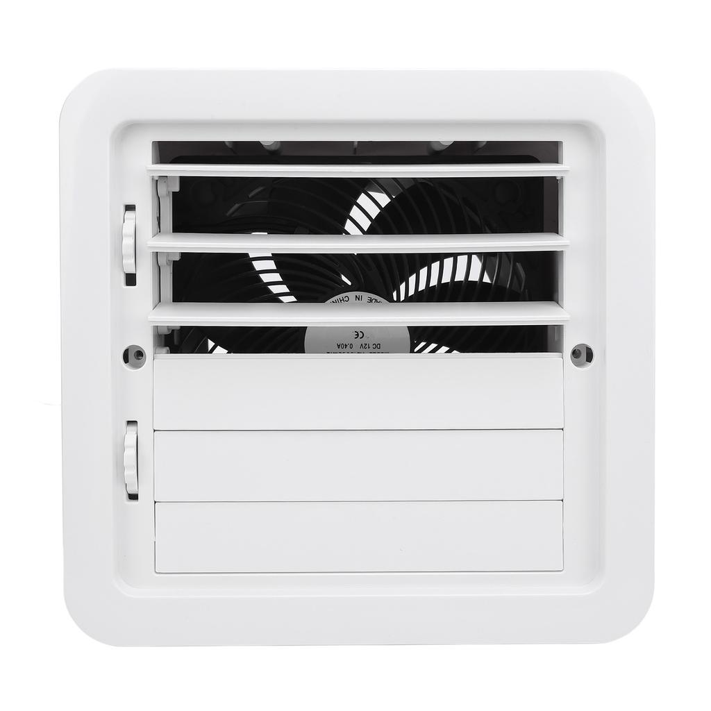 RV Side Vent Fan 12V 5W Manual Adjustment Side Ventilation Exhaust Fan for Campervan Trailer Boat Yacht White