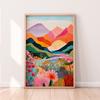 Abstract Mountain Artwork Colorful Wall Art Canvas Paintings Living Room Print Scenery Floral Art Poster and Prints Home Decor