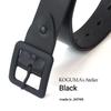 [KOGUMA BELT] Enjoy the black of this belt. Made in Japan from Tochigi leather. Natural black buckle. Men's and women's. Cowhide leather. Genuine