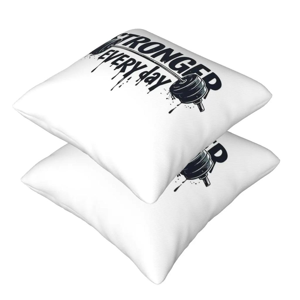 Gym Sport Bodybuilding Workout Motivational Quote 2 Pcs Square Pillowcase Pillow Cover Cushion Throw Pillow For Home Bedroom