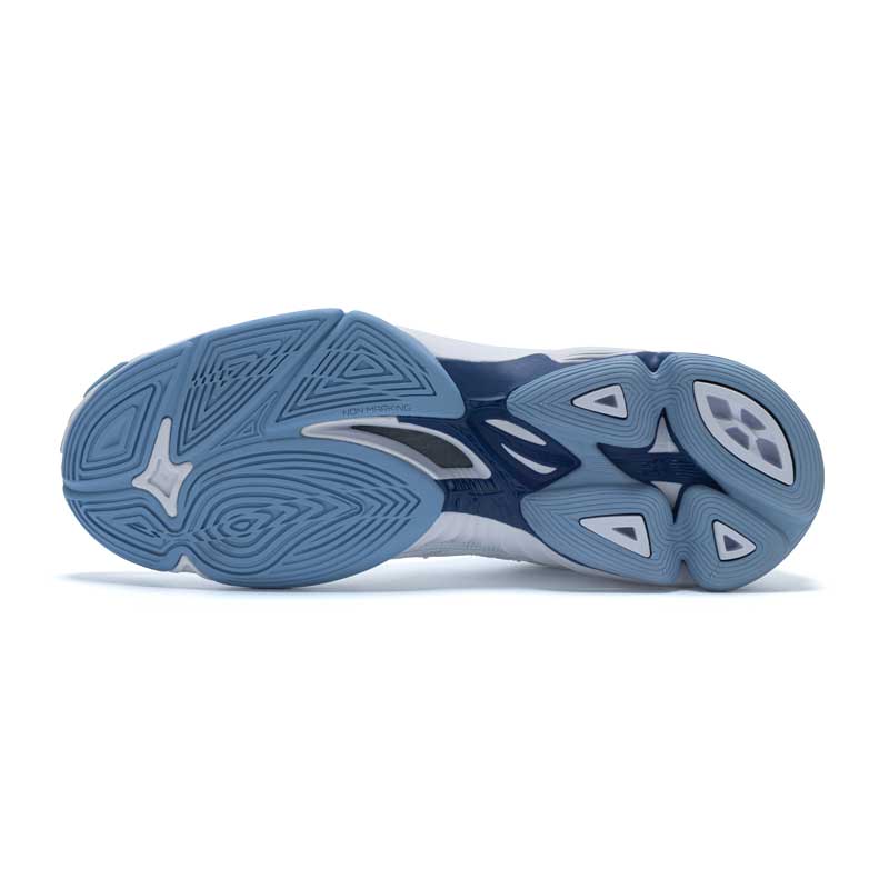 Mizuno Wave Voltage 2 White Bellwether Blue Unisex Sneakers Bel-Air-Blue V1GA246011