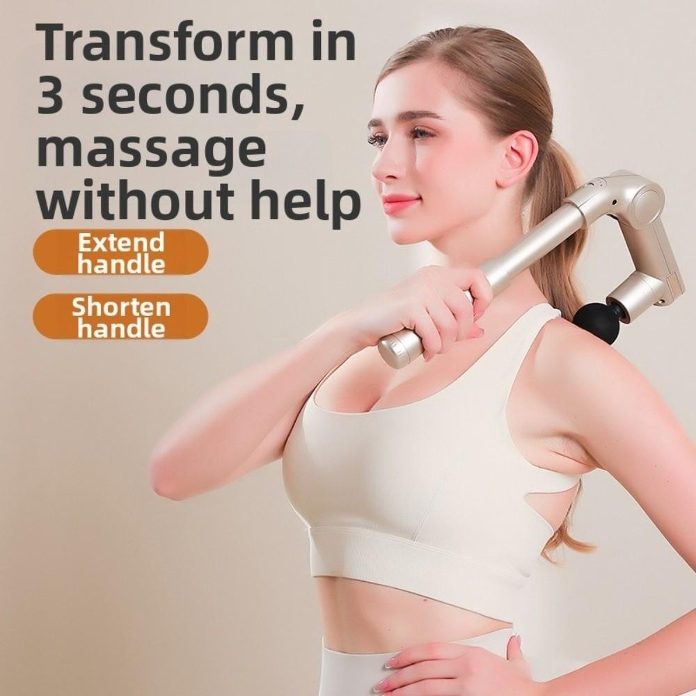 Adjustable Long-Handle Fascia Massager for 7.4V1200mAh Muscle Relaxation