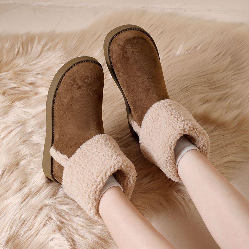 Boots Women's Warm Velvet Short Boots Non-slip Snow Women's Cotton Shoes 2025 Winter New Snow Boots Women