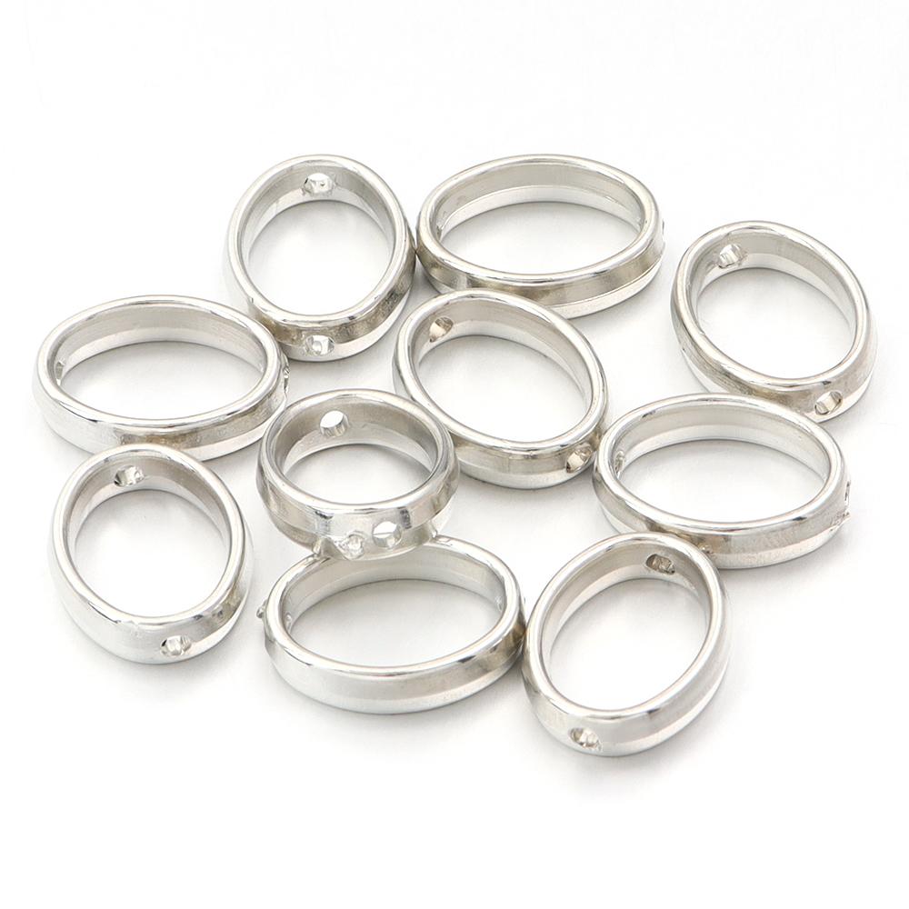 100 Stück 5 Stile Hohlrahmen Umwickelte Perlen CCB Mehrform Perlenverbinderringe für Schmuckherstellung DIY Armband Halskette Zubehör