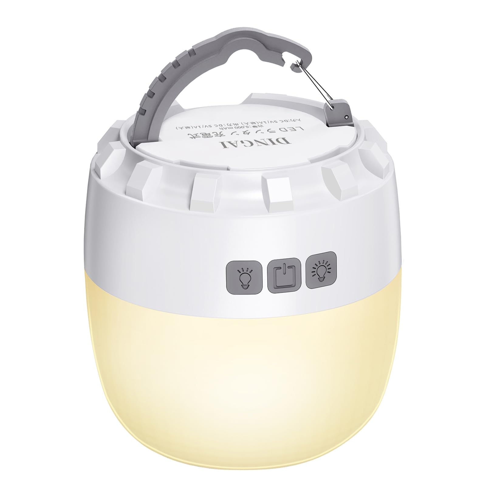 

DINGAI LED Camping Lantern, 8000mAh Large Capacity, Color/Brightness Memory, 16-200 Hours of Use, 4 Color Switching Options (Daylight, Warm White, Neu