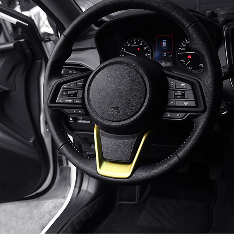 Car steering wheel panel decorative sticker interior modification parts For Subaru Forester 6th 2025 2026