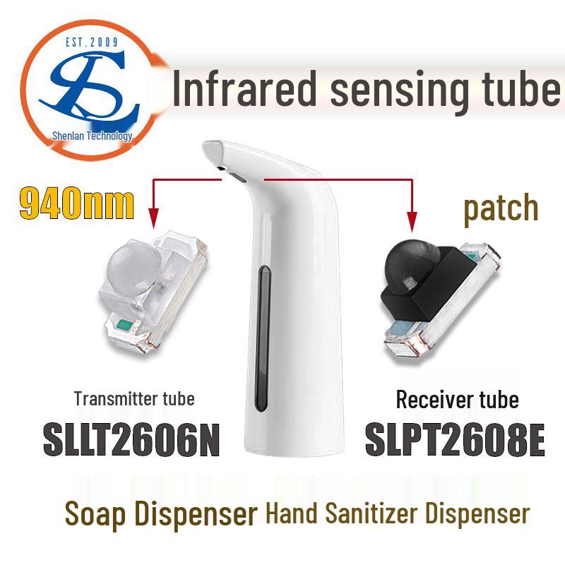 Infrared Sensor Soap Dispenser with Reflective Hand Sweep Switch SLLT2606N+SLPT2608E Side Mount