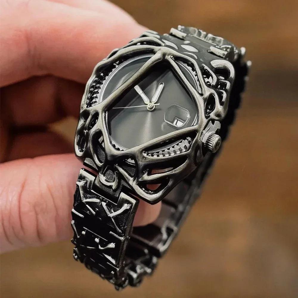 2025 Retro Black Strap Antique Alabaster Industrie Quartz Watch Men Y2K Demon Claw High Quality Unisex Unique Creative AAA Clock