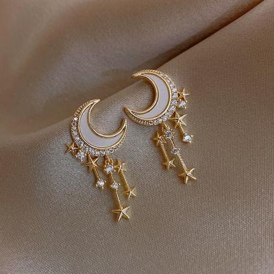 Star Moon Drop Earrings For Wome Classic New Earings Jewelry Bijoux