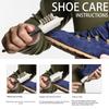 Suede Leather Three Sided Shoe Brush Brass Wire Shoe Cleaning Care Brush Snow Boots Shoe Cleaner Shoe Accessories