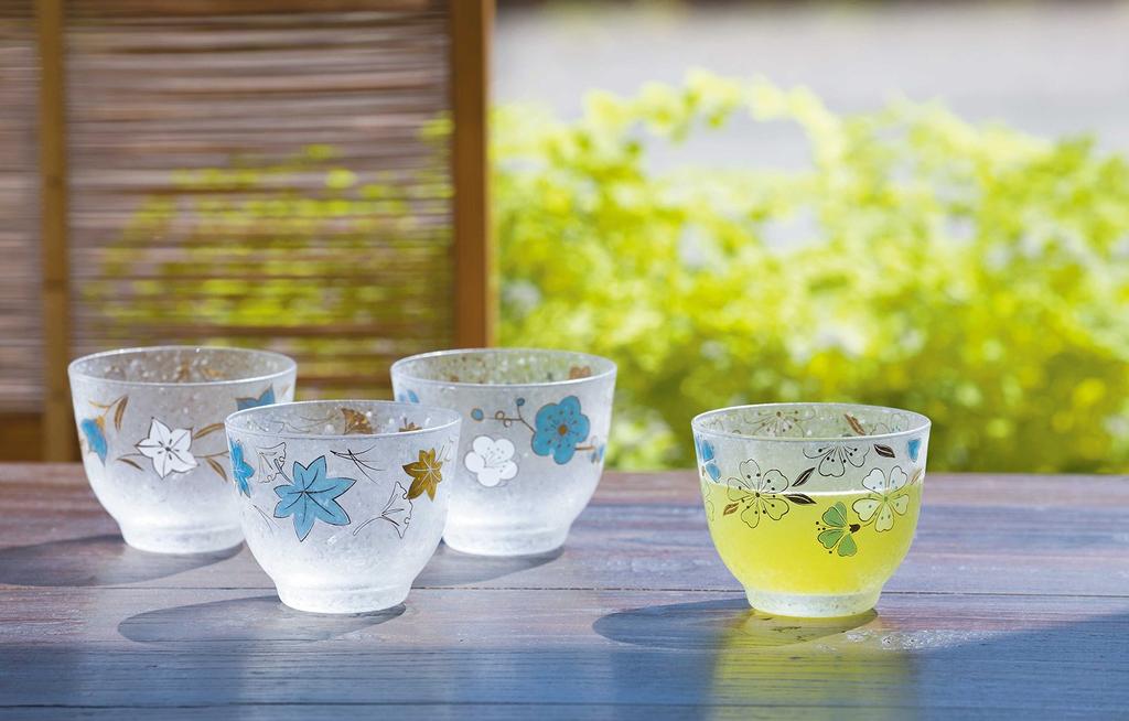 Aderia Premium Japanese Taste Four Seasons Cold Tea Blue Cherry Blue Blue and Green Set of Made in Gift A great gift for or other special Perfect for