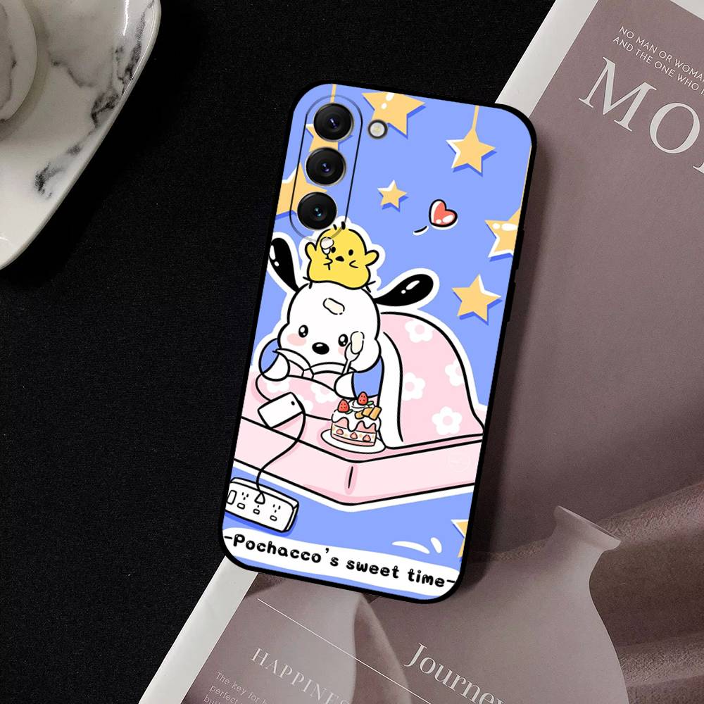 Cute Cartoon P-Pochacco Dog Phone Case For Samsung Galaxy S21 S22 S23 S24ULTRA S25ULTRA FE Ultra Plus5G A52S S26 Soft Cover