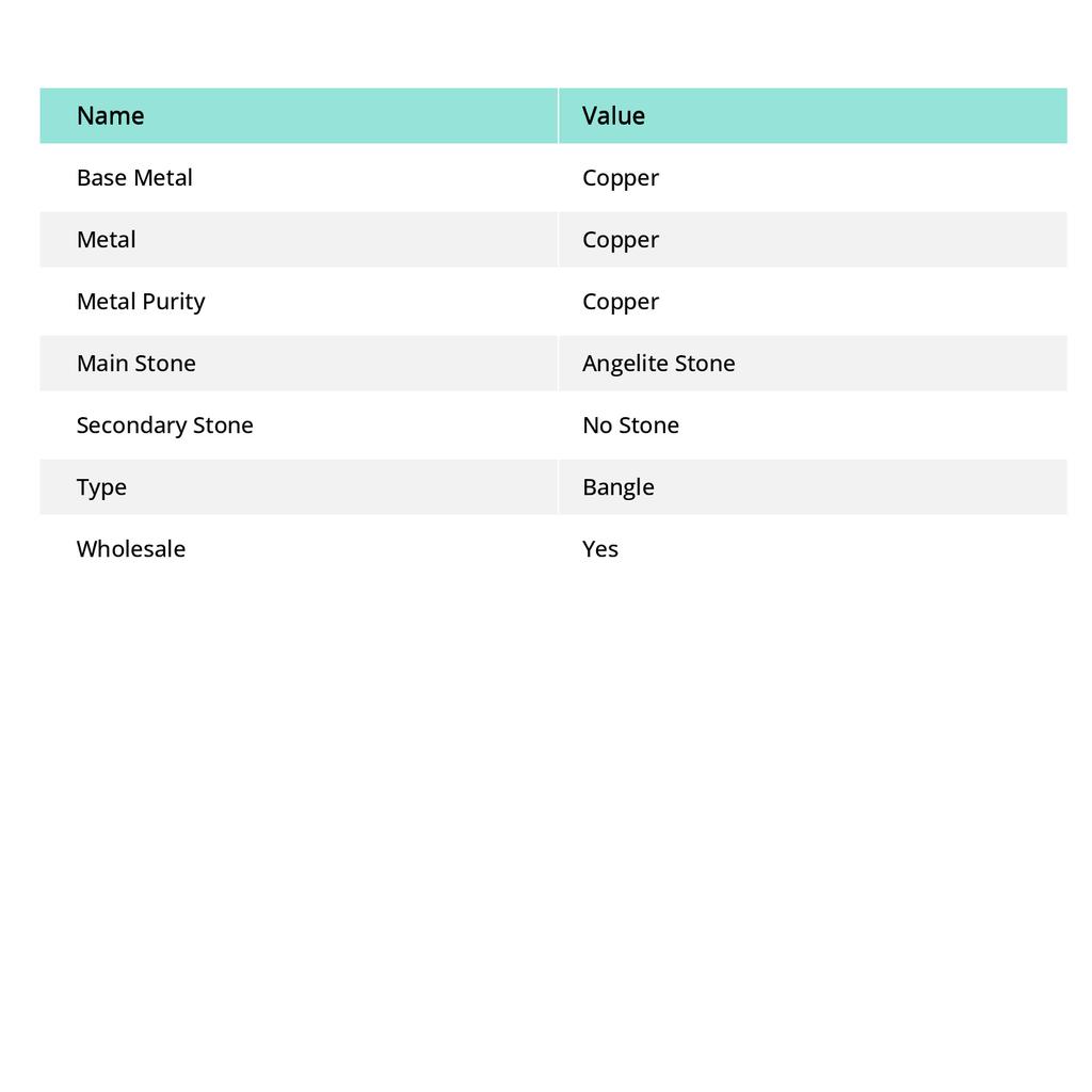 Angelite Stone Gemstone Handmade Copper Wire Wrap Cuff Bangle Adjustable D2q29