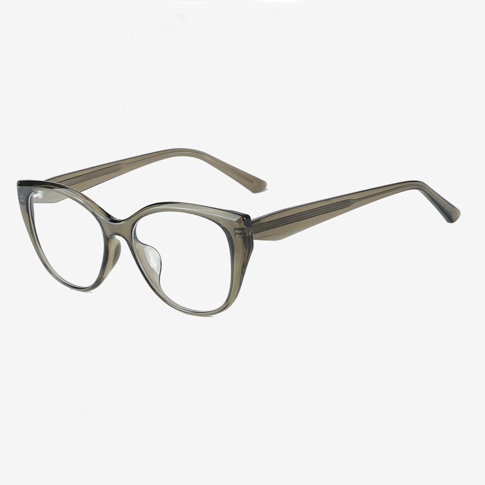 Blue Light Blocking Eyeglasses Transparent Grey TR90 Frame Designer Eye Wear Retro Style Modern Oversized Eyewear