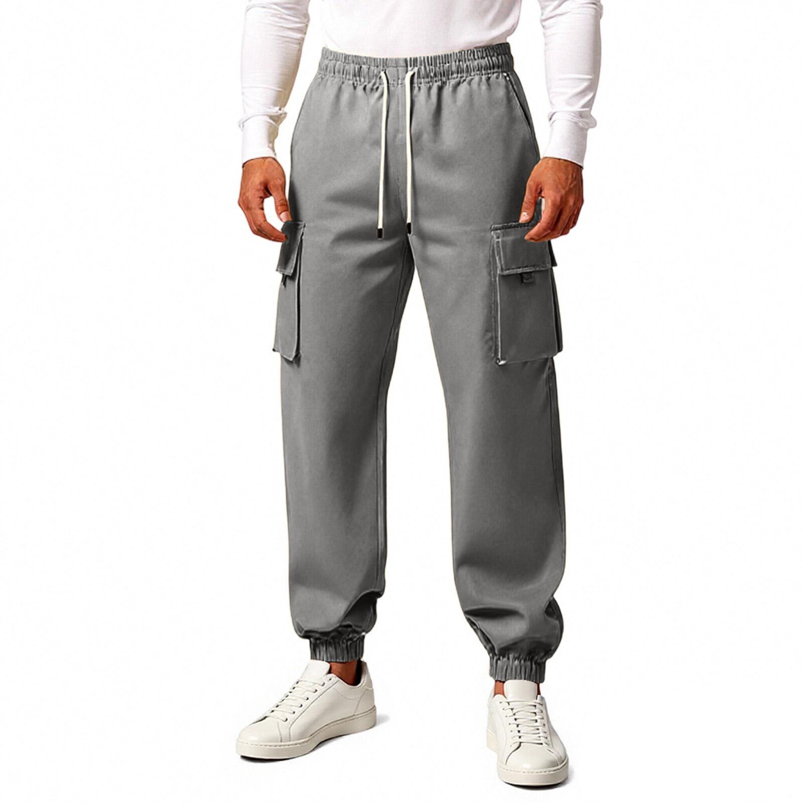 

Мужская Мода Досуг Средняя Посадка Длинный Стиль Повседневные Брюки XXL