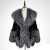 Autumn And Winter Light Luxury Fashion Imitation Fur Irregular Hem Raccoon Fur Collar Thickened Coat