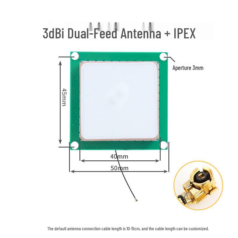 915MHz Dual-Feed RFID Ceramic Antenna, 3dBi UHF, SMA/IPEX/MMCX Connectors