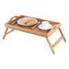Portable Bamboo Wood Bed Tray Breakfast Laptop Desk Tea Food Serving Table Folding Leg