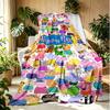 Peppa Pig Pattern Blanket for Home Decoration, Bed, Sofa, Car Travel, Camping, Suitable for All Seasons, Birthday Christmas Gift