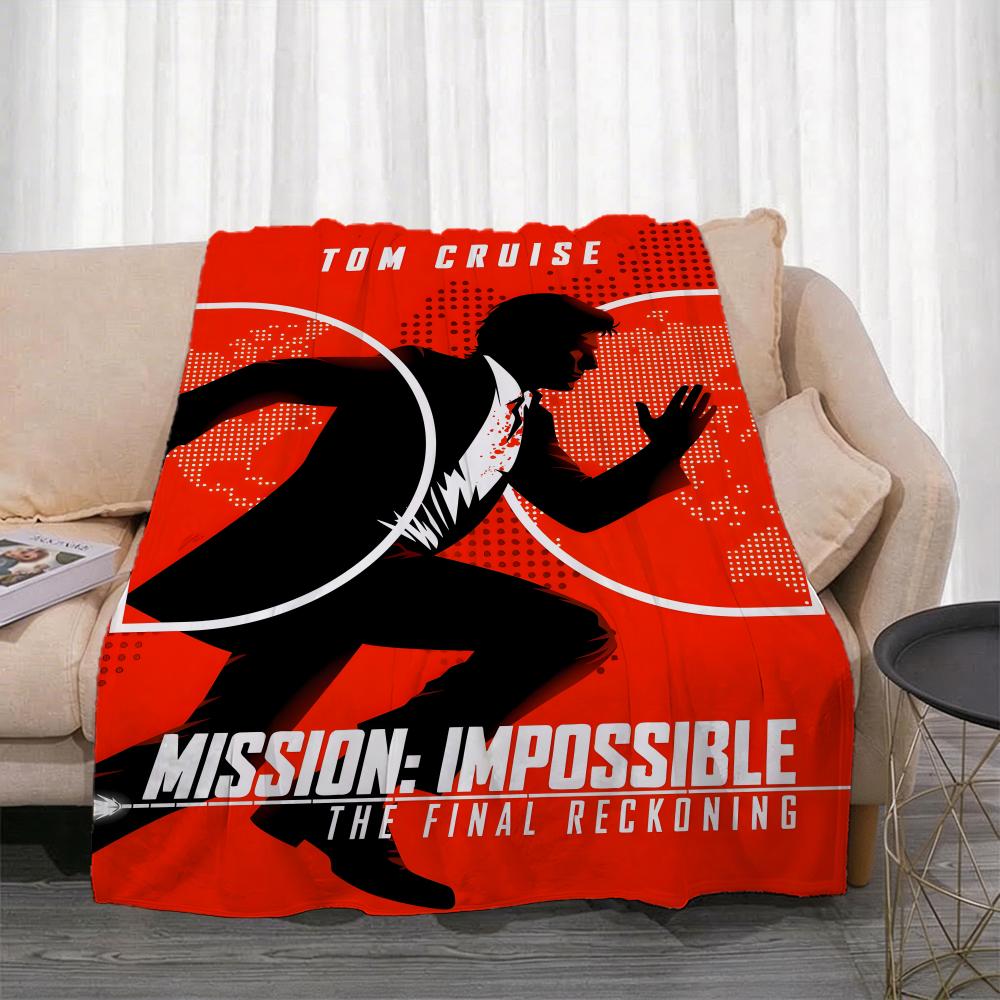 Movie M-Mission: Impossible Throw Lightweight 240g Flannel Blanket Soft Skin-friendly for Summer Cooling