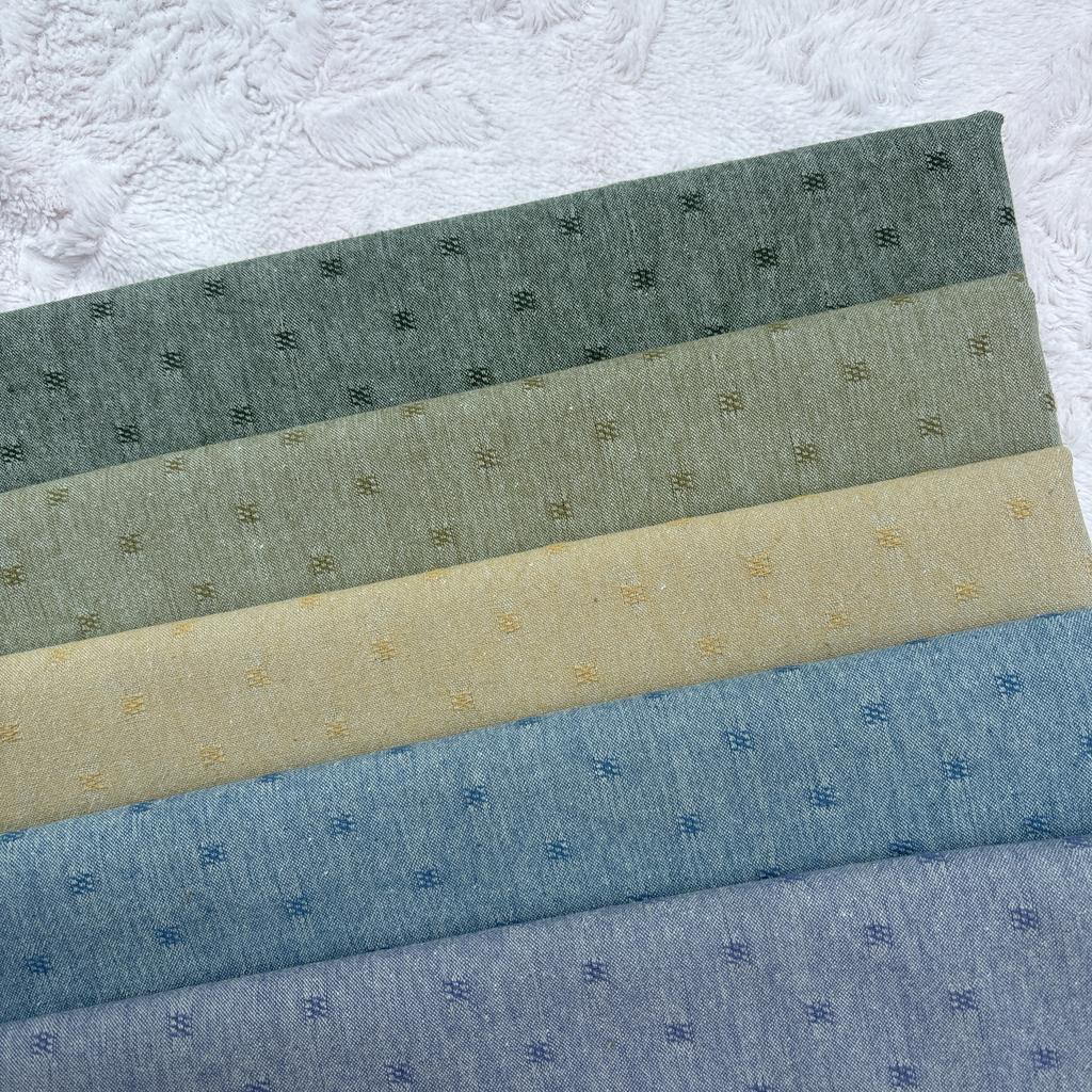 square dot DIY Japan Little Cloth group Yarn-dyed fabric,for sewing Handmade Patchwork Quilting yarn-dyed first dye woven cotton