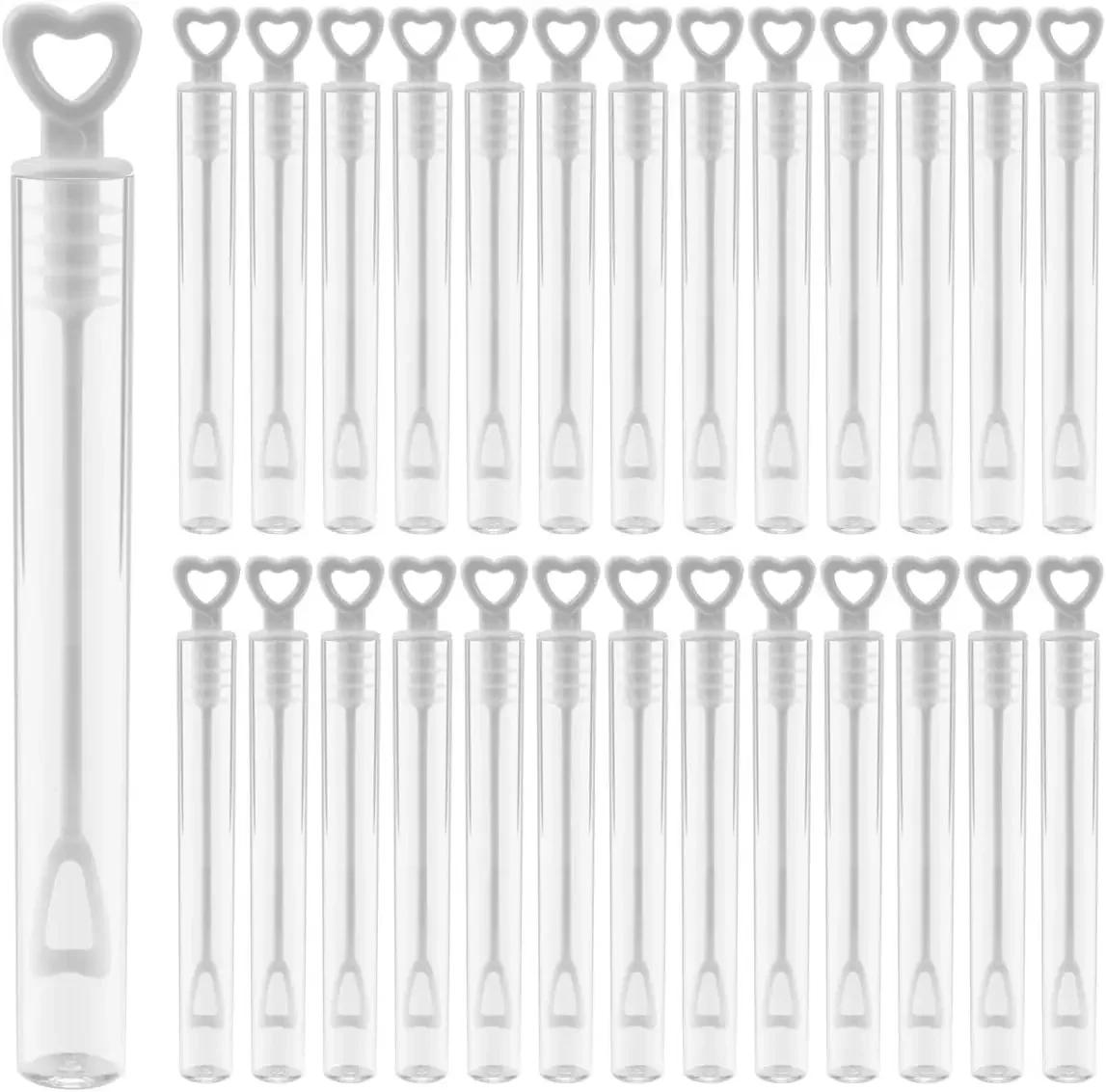 

100/10pcs Love Heart Bubble Tube Transparent Empty Soap Bottles for Birthday Wedding Party Decoration Supplies Kids Toys Favors 10PCS белый
