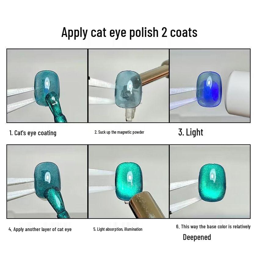 2025 Soft Gold Series Cat Eye Pearlescent Nail Polish