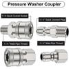 4Pcs Pressure Washer Adapter 5000PSI Stainless Steel Male and Female 1/4 High Pressure Washer Quick Connector Fittings Washer