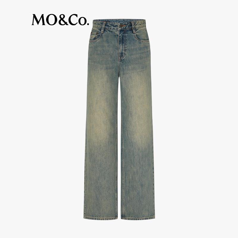MO&Co. Distressed Denim Jeans - Blue