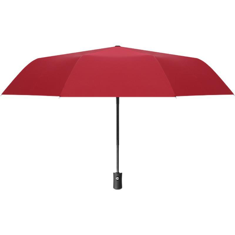 Fully automatic umbrella folding vinyl parasol umbrella three fold umbrella umbrella plus umbrella