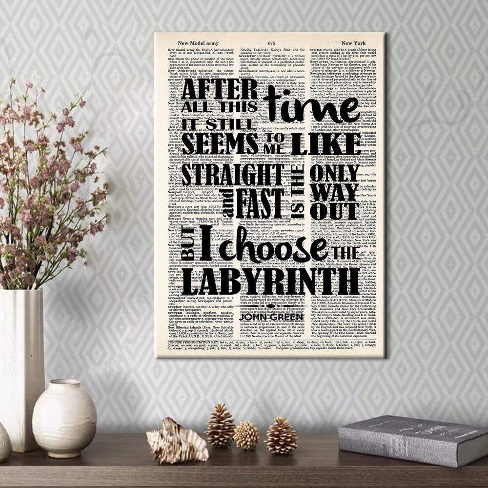 Looking for Alaska Quote Canvas Painting Poster Classic Letter Prints Inspiring Art Pictures Living Room Home Wall Decor Cuadros