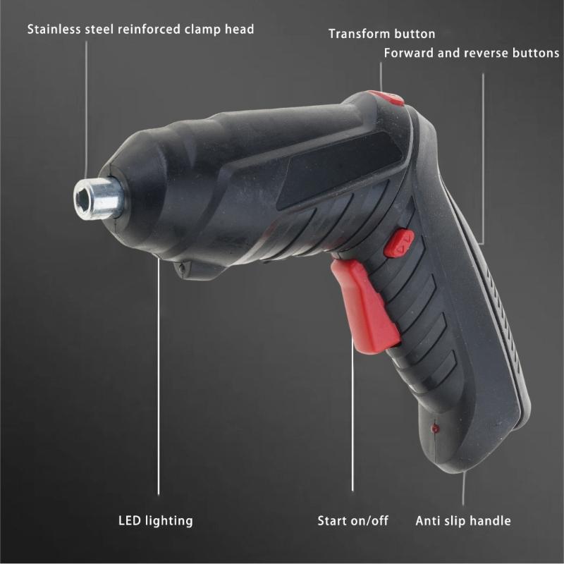 Multifunctional Electric Screwdriver Set, Portable Cordless Power Tool with LED Light for Home