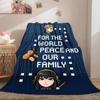 SpyxFamily Pretty 2D Cartoon Flannel Blanket, Print Decoration for Bed, Soft Sofa Travel Picnic Blanket_LIAN
