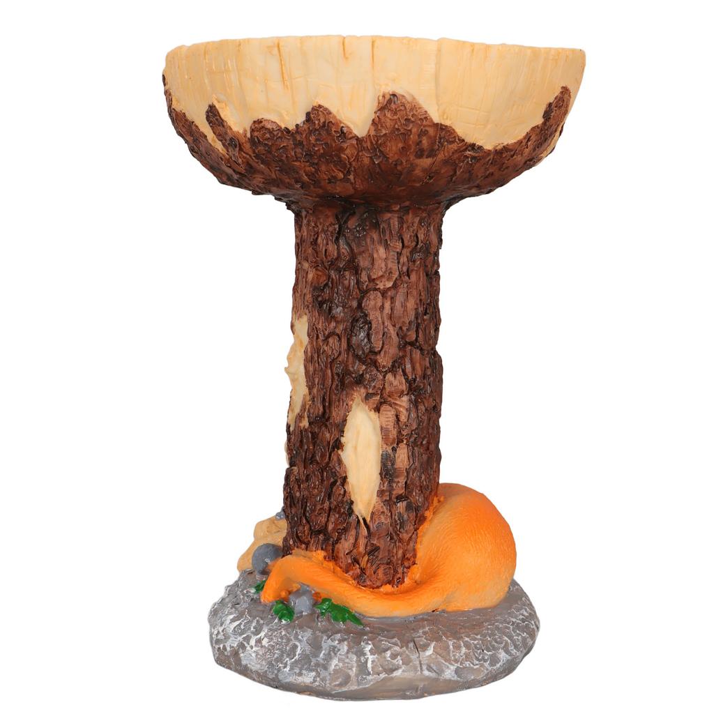 Cat Bird Bath Statue Durable Resin Bird Bath Bowl Exquisite Decorative Bird Feeding Statue for Courtyard Balcony