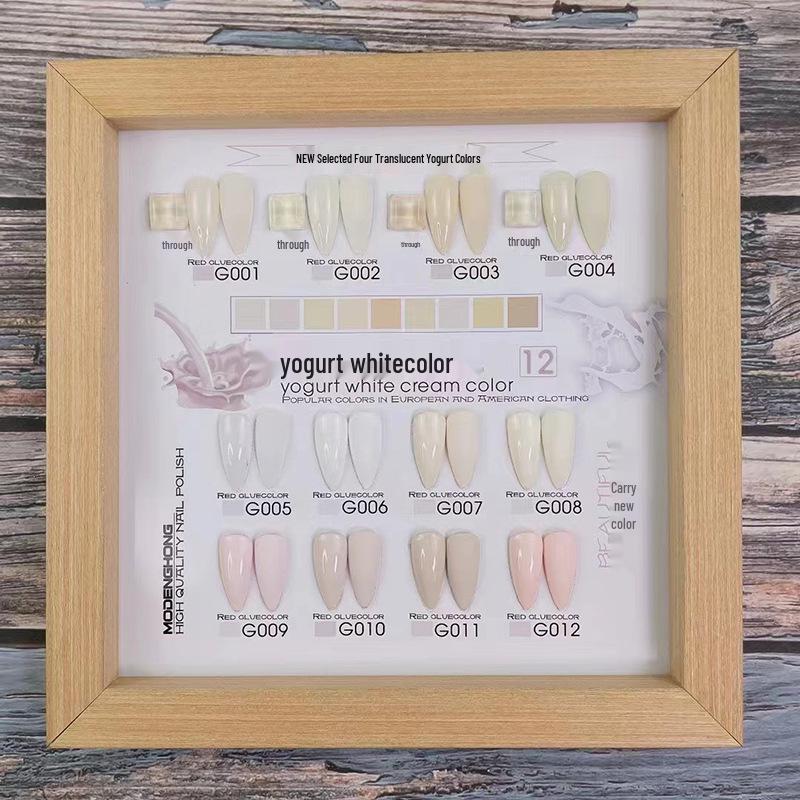 

2022 Популярный полупрозрачный молочно-белый гель-лак - Чисто-белый йогуртовый стиль