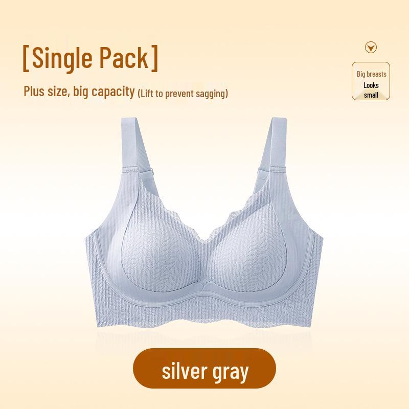 Nahtloser Übergrößen-BH ohne Bügel mit Anti-Hänge-Effekt für Damen