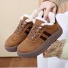 Women's 2025 Winter Retro Fleece-Lined Thick-Soled Ankle Skate Trainer Boots