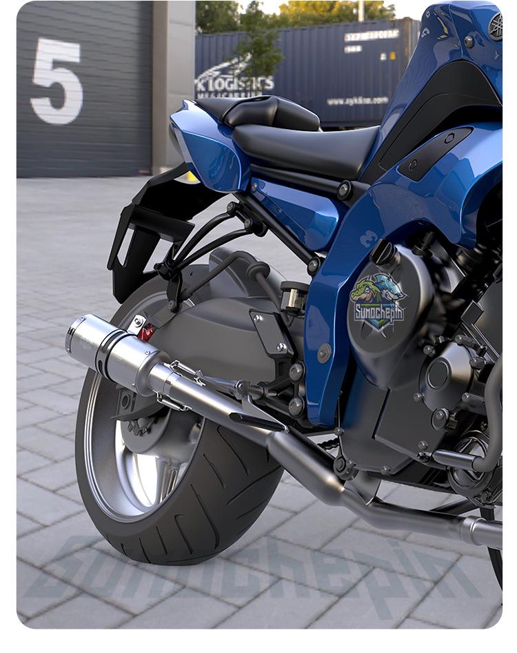 Universal Motorcycle Exhaust for Yamaha, Kawasaki, Honda, CFMOTO 450: SC Street-blasting Full System for Racing