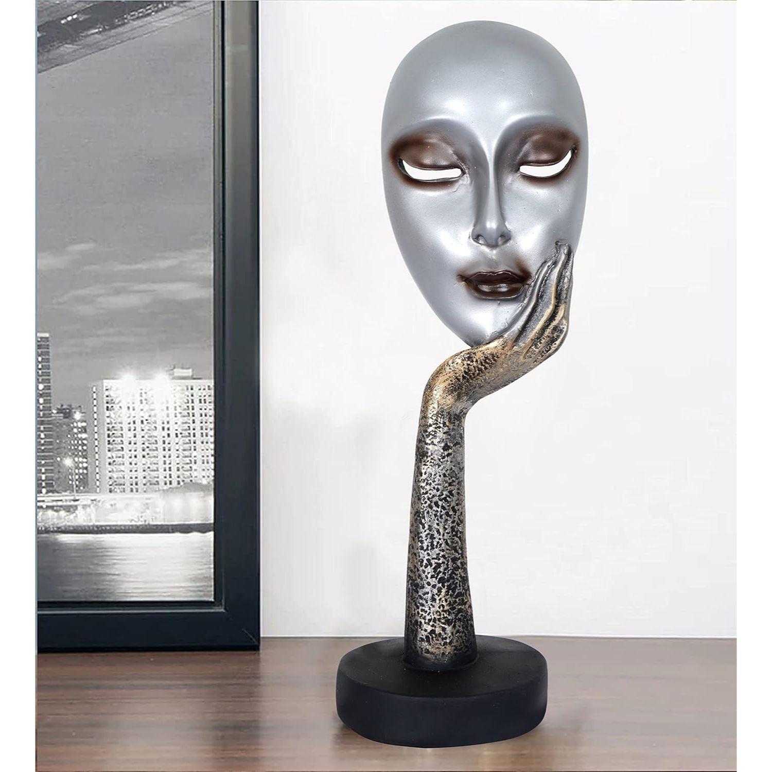 

Lady Face Polyresin Showpiece (15 inch Height) Use in Home Decor Gifts
