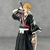 19cm Anime BLEACH Figur Kurosaki Ichigo Schwert ziehen Zangetsu PVC Actionfiguren Messer Sammlung Modell Spielzeug Für Jungen Geschenke