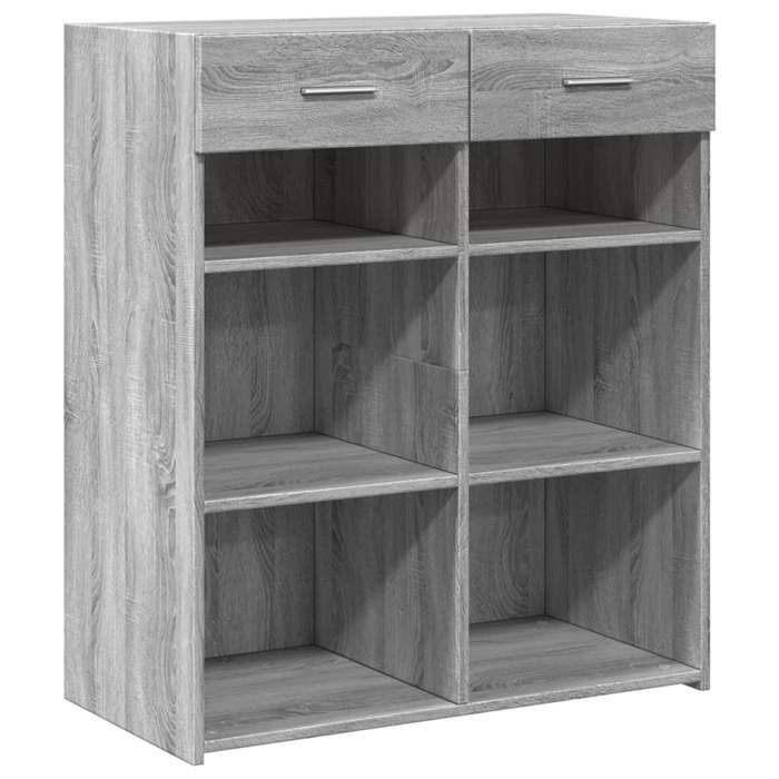 VidaXL Buffet Sonoma Grey 80x42.5x93 Cm Engineered Wood, Cabinet, Sideboard, Storage Cabinet, Cupboard, 3281481