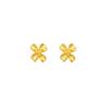 European and American metal flower stud earrings women's wind simple commuter earrings cold wind personalized ears
