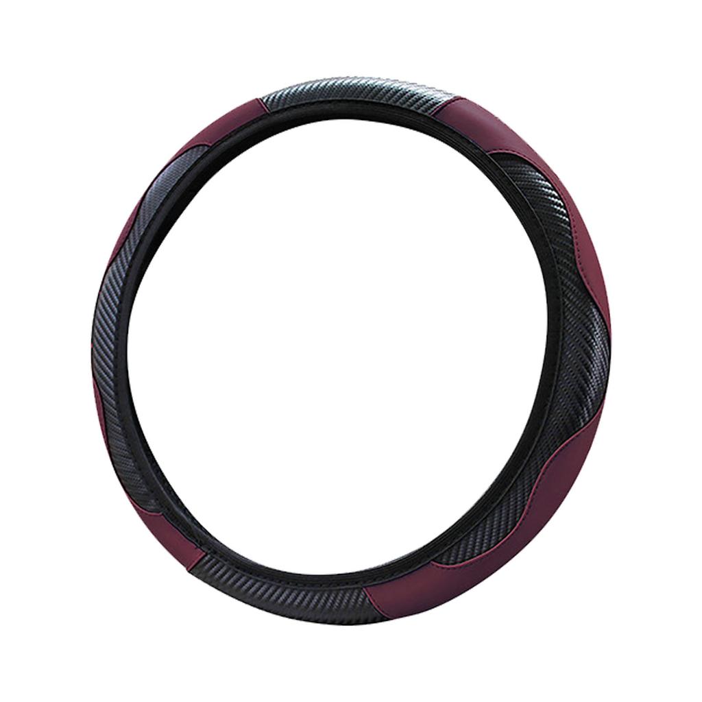 38CM Steering Wheel Cover Carbon Elastic Handle Sleeve Non Slip Steering Wheel Cover for Car
