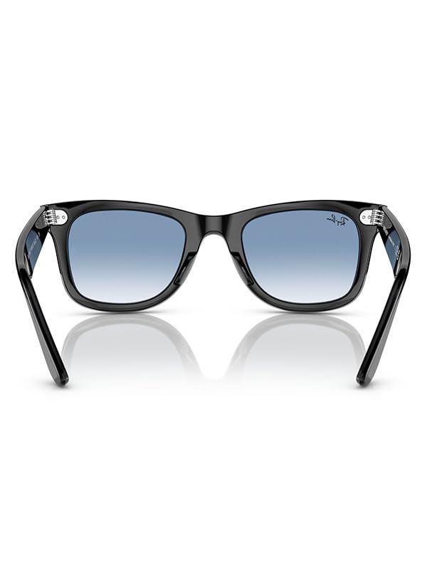 Ray-Ban Wayfarer RB2140F 901/3F 52 Black Frame Clear Gradient Blue Lens