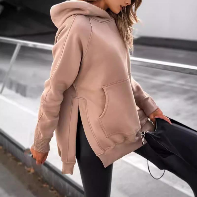 Новая женская бархатная куртка с капюшоном и прошитыми карманами — фото 7